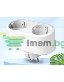 Умен двоен контакт с Wi-Fi, интелигентен таймер 16a, приложение